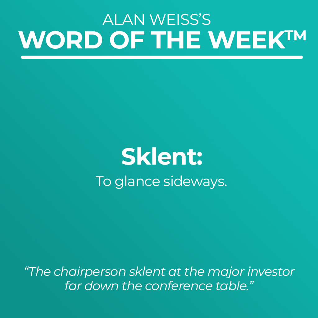 Word Of The Week - Sklent